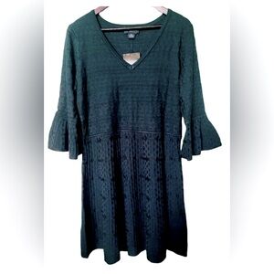 Liz Claiborne petite extra large sweater dress 3/4 sleeve V neck